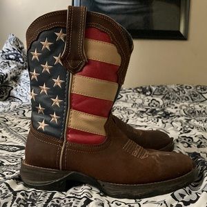 Durango cowgirl American flag boots worn twice